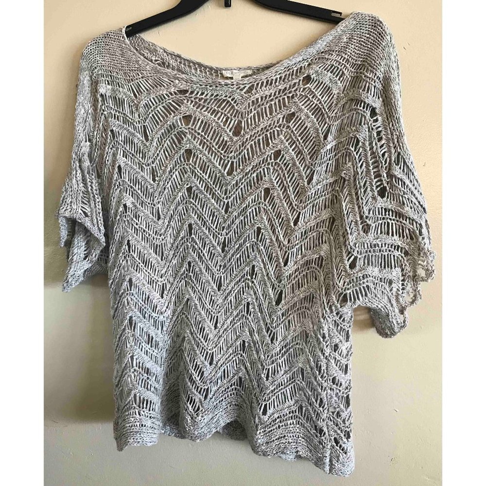 Eileen Fisher Woman Open Work Top